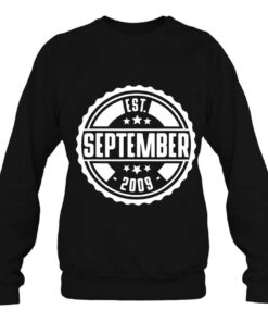 Est September 2009 Happy Birthday Gift Vintage Retro 4