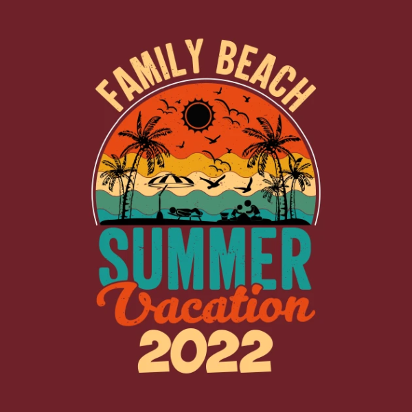 Family Beach Summer Sand Sun Surf 2022 T-Shirt