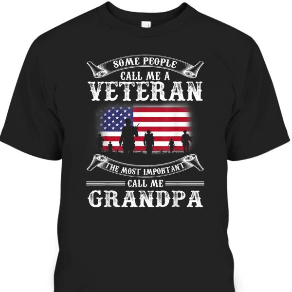 Father’s Day T-Shirt Veteran Gift For Grandpa From Grandson