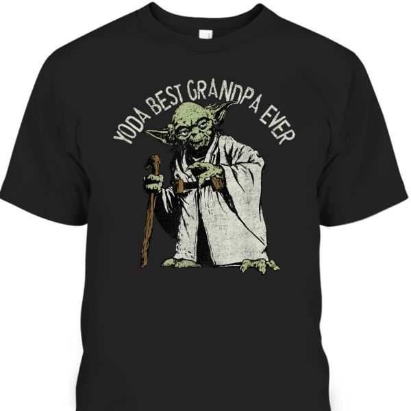 Father’s Day T-Shirt Yoda Best Grandpa Ever Gift For Star Wars Fans