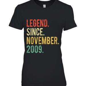 Funny 13 Years Old Shirt- Vintage Legend Since November 2009 Birthday