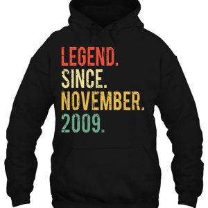 Funny 13 Years Old Shirt Vintage Legend Since November 2009 Birthday 3