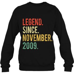 Funny 13 Years Old Shirt Vintage Legend Since November 2009 Birthday 4