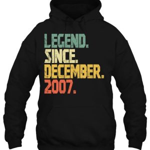 Funny 16 Years Old Shirt Vintage Legend Since December 2007 Retro 3