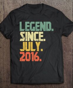 Funny 6 Years Old Shirt Boys Girls Legend Since July 2016 Birthday 1