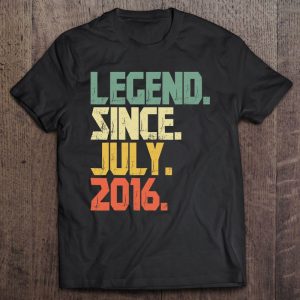 Funny 6 Years Old Shirt Boys Girls Legend Since July 2016 Birthday