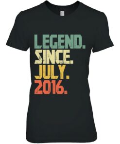 Funny 6 Years Old Shirt Boys Girls Legend Since July 2016 Birthday 2