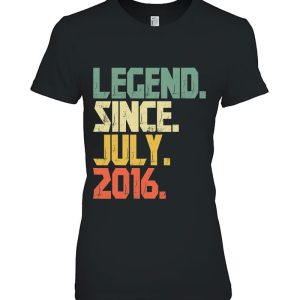 Funny 6 Years Old Shirt Boys Girls Legend Since July 2016 Birthday