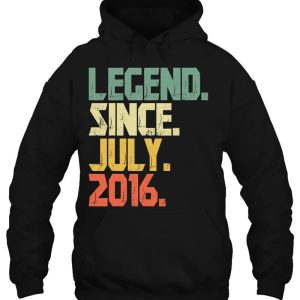 Funny 6 Years Old Shirt Boys Girls Legend Since July 2016 Birthday 3