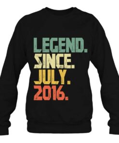 Funny 6 Years Old Shirt Boys Girls Legend Since July 2016 Birthday 4