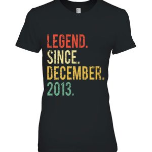 Funny 8 Years Old Shirt Gift Legend Since December 2013 Vintage