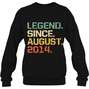 Funny 8 Years Old Shirt Vintage Legend Since August 2014 Birthday 4