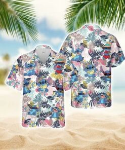 Funny Disney Stitch Hawaiian Shirt Summer Beach Gift 1