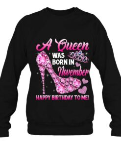 Funny High Heel A Queen Was Born In November Happy Birthday 3
