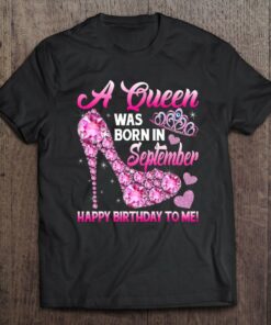 Funny High Heel A Queen Was Born In September Happy Birthday 1