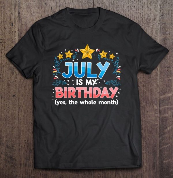 Funny July Is My Birthday Yes The Whole Month Birthday