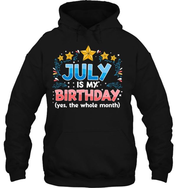 Funny July Is My Birthday Yes The Whole Month Birthday