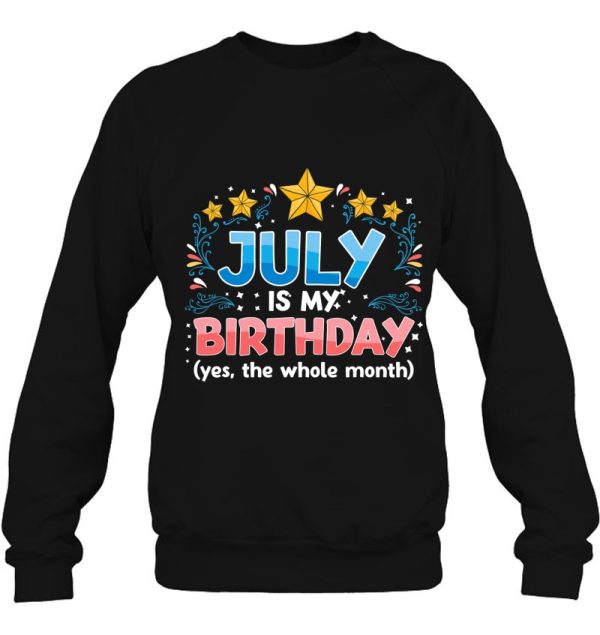 Funny July Is My Birthday Yes The Whole Month Birthday