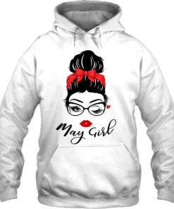 Funny May Girl Messy Bun Hair Wink Eye Birthday Women Girls 3