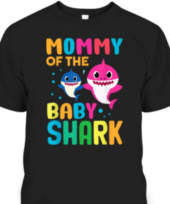 Funny Mothers Day T Shirt Mommy Of The Baby Shark 1