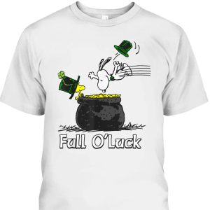 Funny Peanuts St. Patrick’s Day Snoopy And Woodstock Full O’Luck T-Shirt