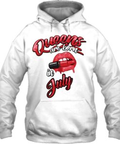 Funny Queens Are Born In July Gift For Women Cool Red Lips 3