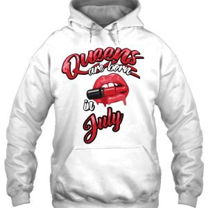 Funny Queens Are Born In July Gift For Women Cool Red Lips 3