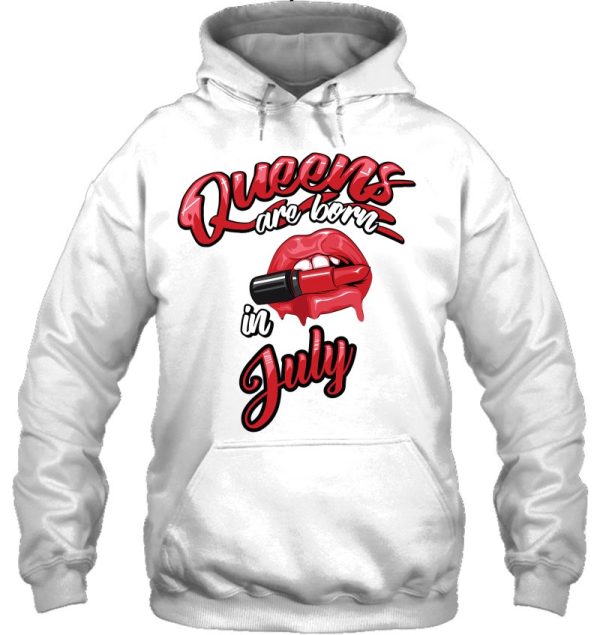 Funny Queens Are Born In July Gift For Women Cool Red Lips