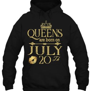 Funny Queens Are Born On July 20Th Birthday Women Girl Kids 3