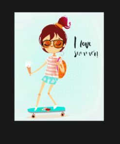 Girl I love summer shirt 1 Girl I love summer shirt 2