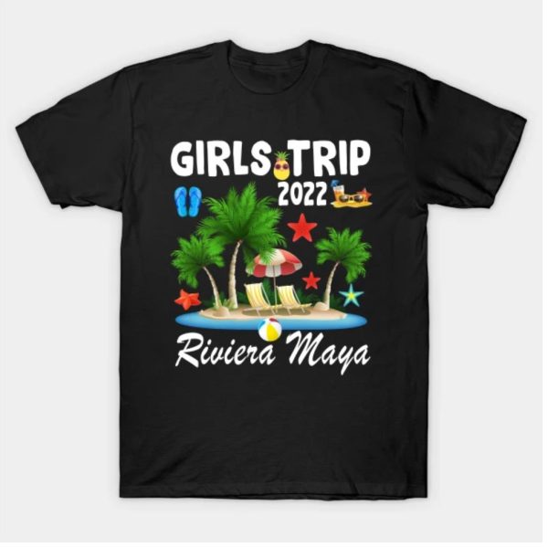 Girls Trip 2022 Summer Vacation Mexico Riviera Maya Beach T-Shirt