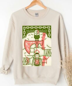 God Of War Ragnark Kratos And Atreus Retro Vintage T Shirt 1