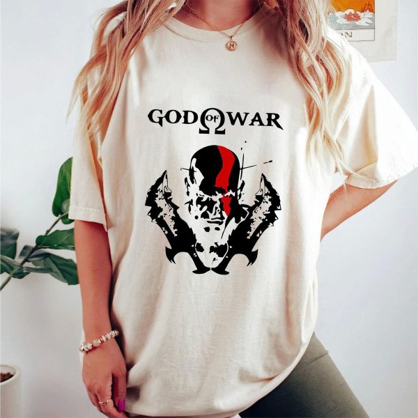 God Of War Ragnarok Kratos With Blades Of Chaos T-Shirt