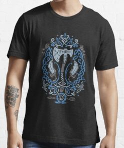 God Of War Ragnark The Blade Of Chaos And Leviathan Axe T Shirt 1
