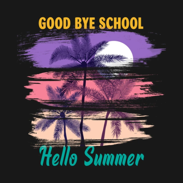 Goodbye School Hello Summer Teacher Student Vacation 2022 T-Shirt