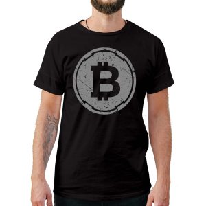 Grey Bitcoin Style T-Shirts