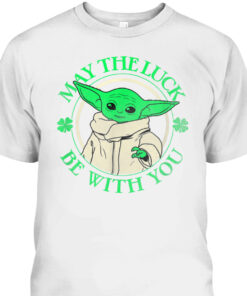 Grogu Star Wars St Patricks Day May The Luck Be With You T Shirt 2