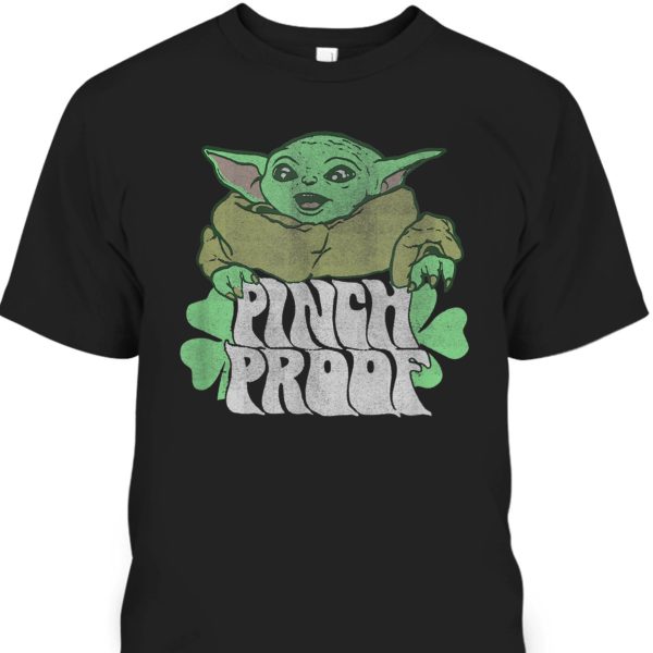 Grogu Star Wars St Patrick’s Day T-Shirt Pinch Proof