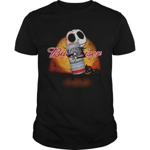 Halloween Jack Skellington Loves Budweiser Beer T-Shirt