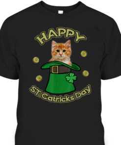 Happy St Catricks Patricks Day T Shirt Gift For Cat Lovers 1