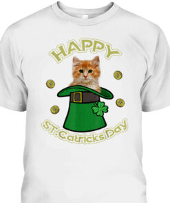 Happy St Catrick's Patrick's Day T-Shirt Gift For Cat Lovers 1 Happy St Catricks Patricks Day T Shirt Gift For Cat Lovers 2