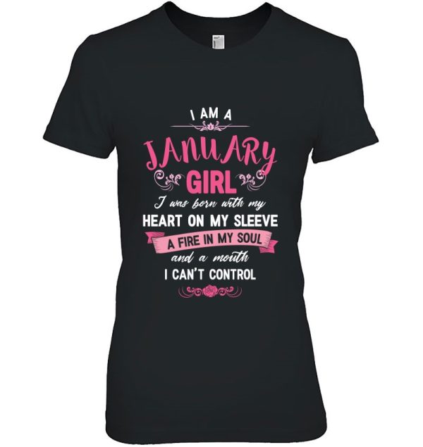 I Am A January Girl Womens Birthday Gifts Hoody