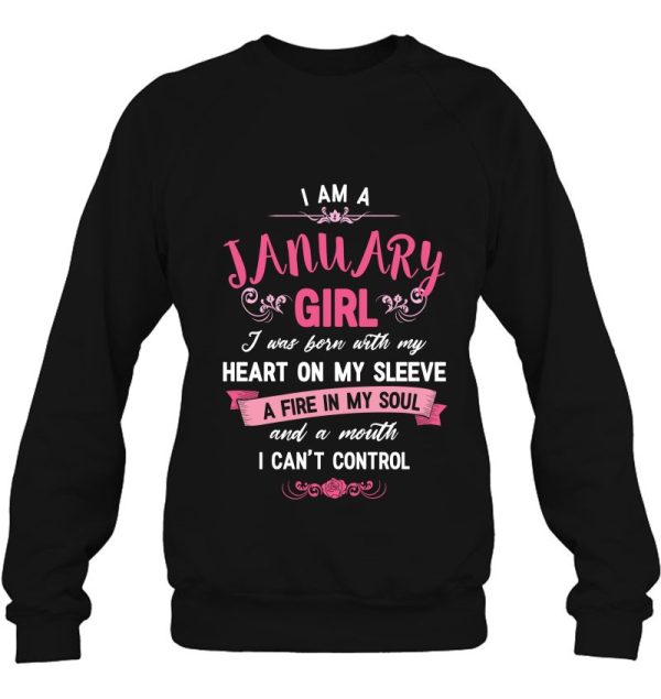 I Am A January Girl Womens Birthday Gifts Hoody