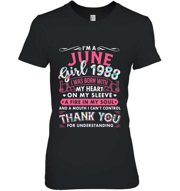 I’m June Girl 1988 Funny 35Th Birthday Gift 35 Years