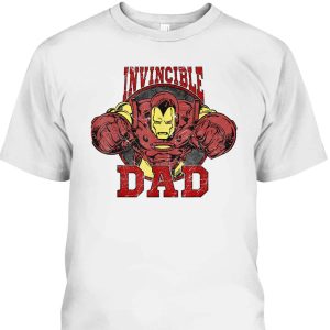 Iron Man Fathers Day T Shirt Invincible Dad Gift For Marvel Fans 2