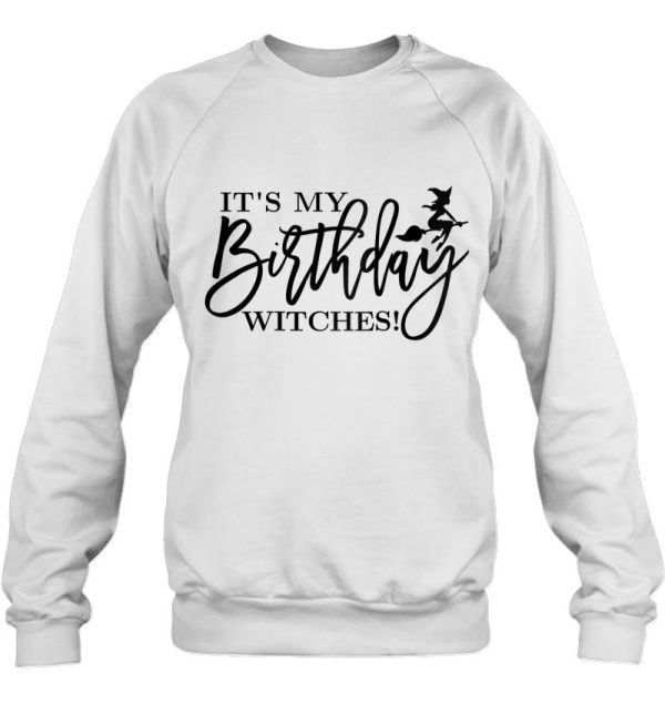 It’s My Birthday Witches Halloween Birthday Raglan Baseball