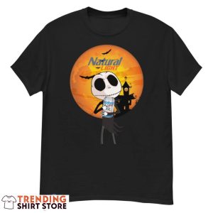 Jack Skellington Loves Natural Light Beer Halloween Shirt