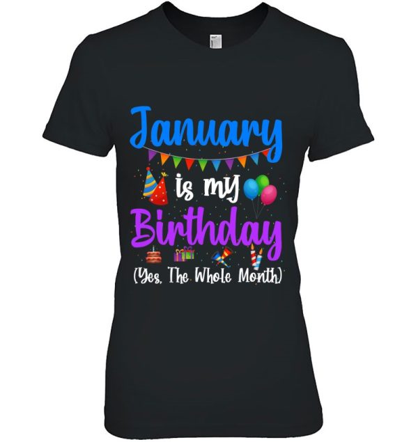 January Is My Birthday Yes The Whole Month January Birthday