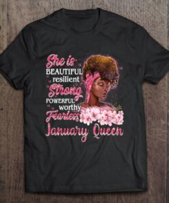 January Queen Womens Black Happy Birthday To Me Funny Gifts 1