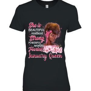 January Queen Womens Black Happy Birthday To Me Funny Gifts